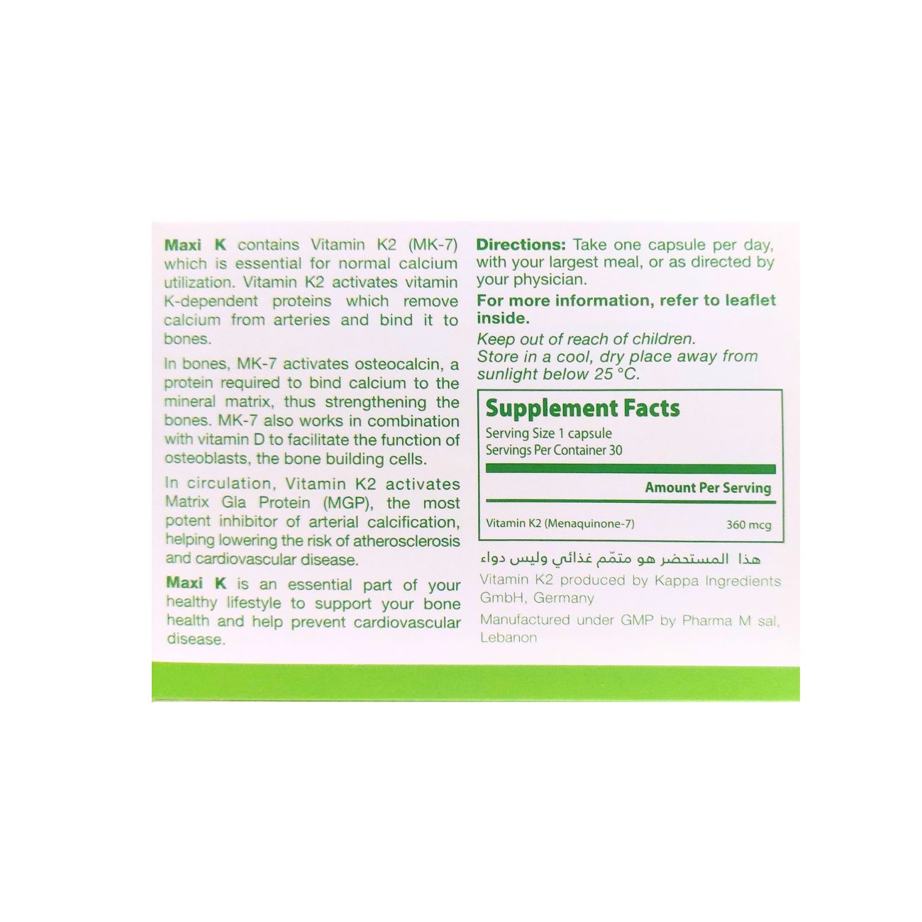Maxi K-Forte (Vitamin K-2) 360mg
