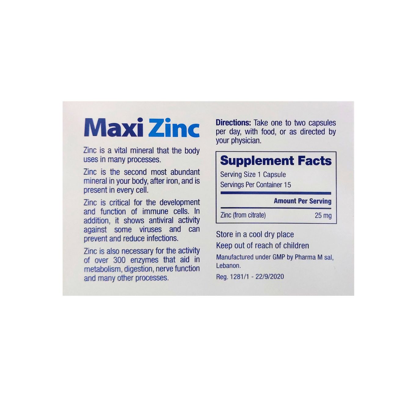 Maxi Zinc 25mg