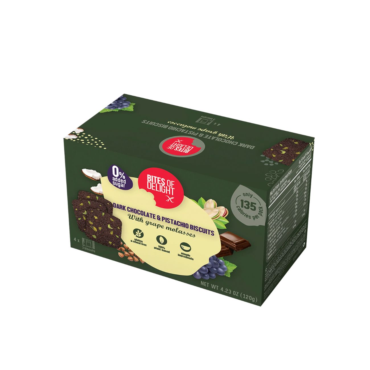 Dark Chocolate & Pistachio Biscuits