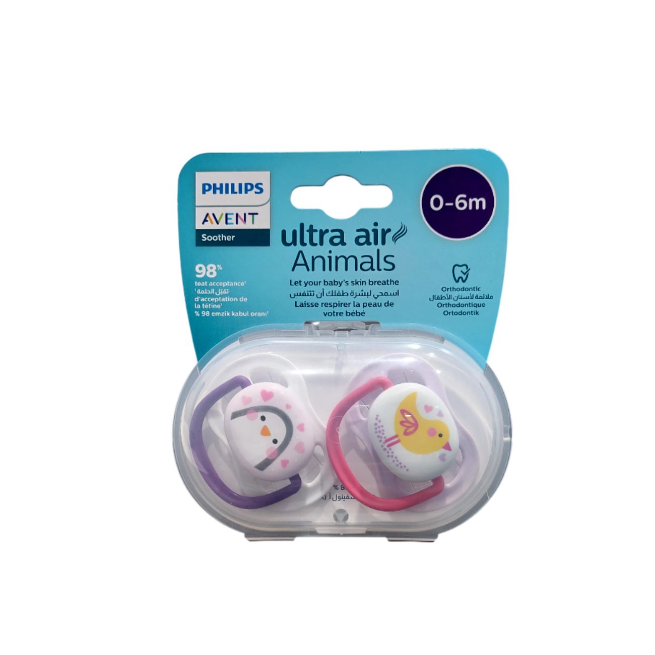 Ultra Air Animals Soother For Girls 0-6M