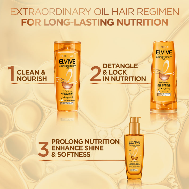 L’Oreal Paris Elvive Extraordinary Oil Nourishing Shampoo - For Normal Hair With Tendency To Dry