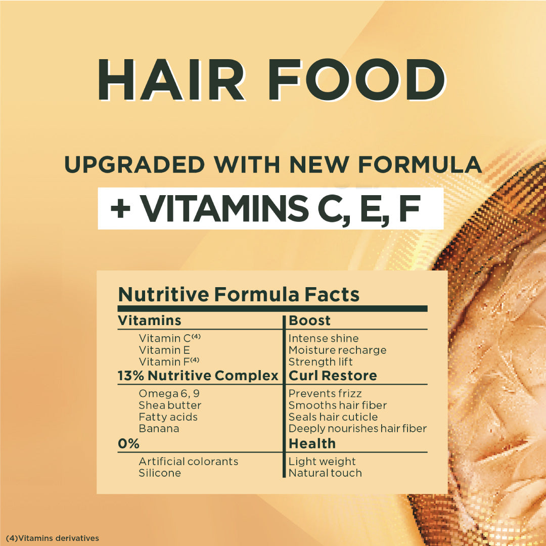 Garnier Ultra Doux Vegan Hair Food Cocoa Butter & Jojoba Oil 3-In-1 Treatment Mask for Curly Hair