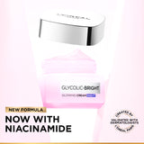 L’Oréal Paris, Glycolic-Bright Glowing Night Cream, for Dark Spots Reduction, Glow Boosting, and Skin Tone Evenness, 50ml