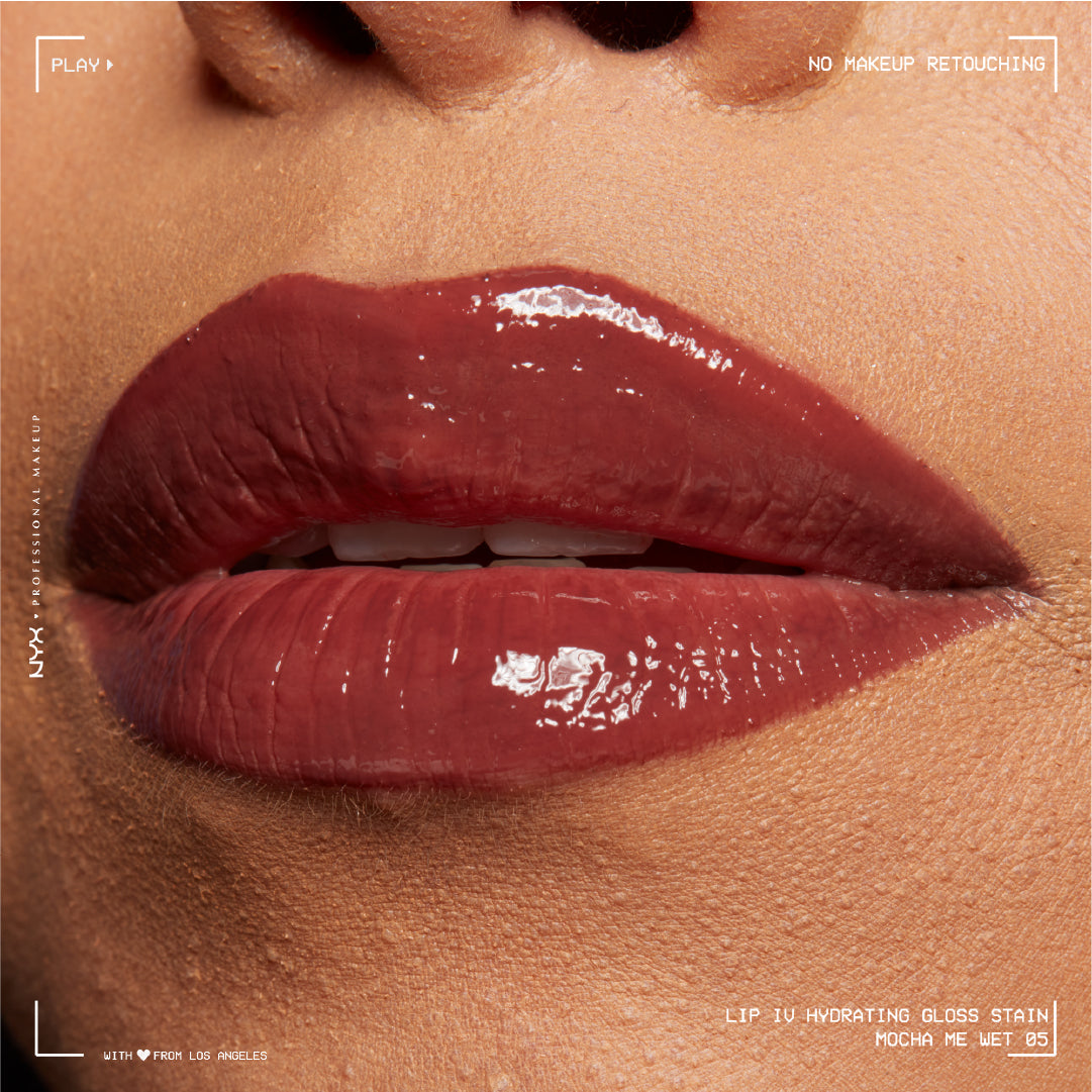 Lip IV Hydrating Gloss Stain, Lip Gloss, Up to 12HR Hydration, High Pigment, Wet Shine Finish