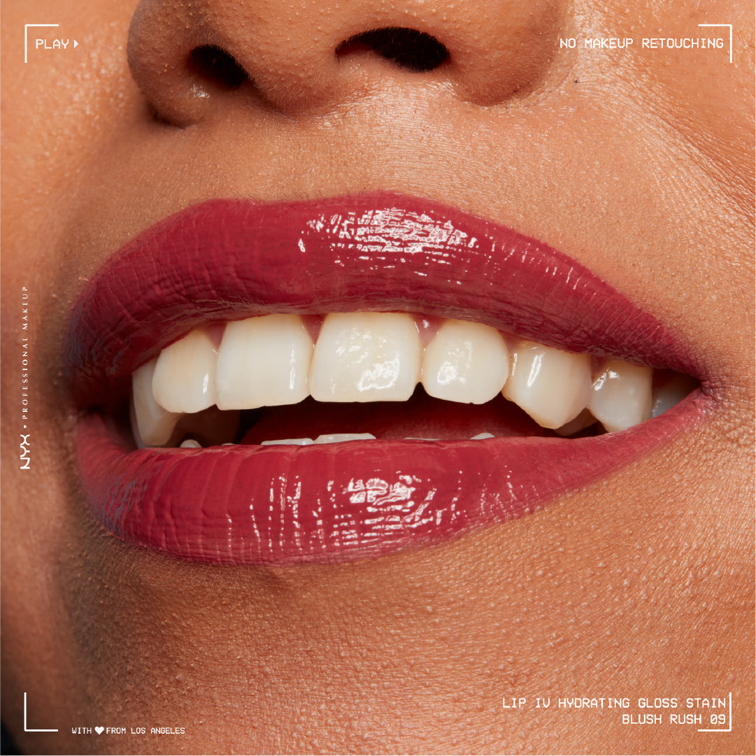 Lip IV Hydrating Gloss Stain, Lip Gloss, Up to 12HR Hydration, High Pigment, Wet Shine Finish