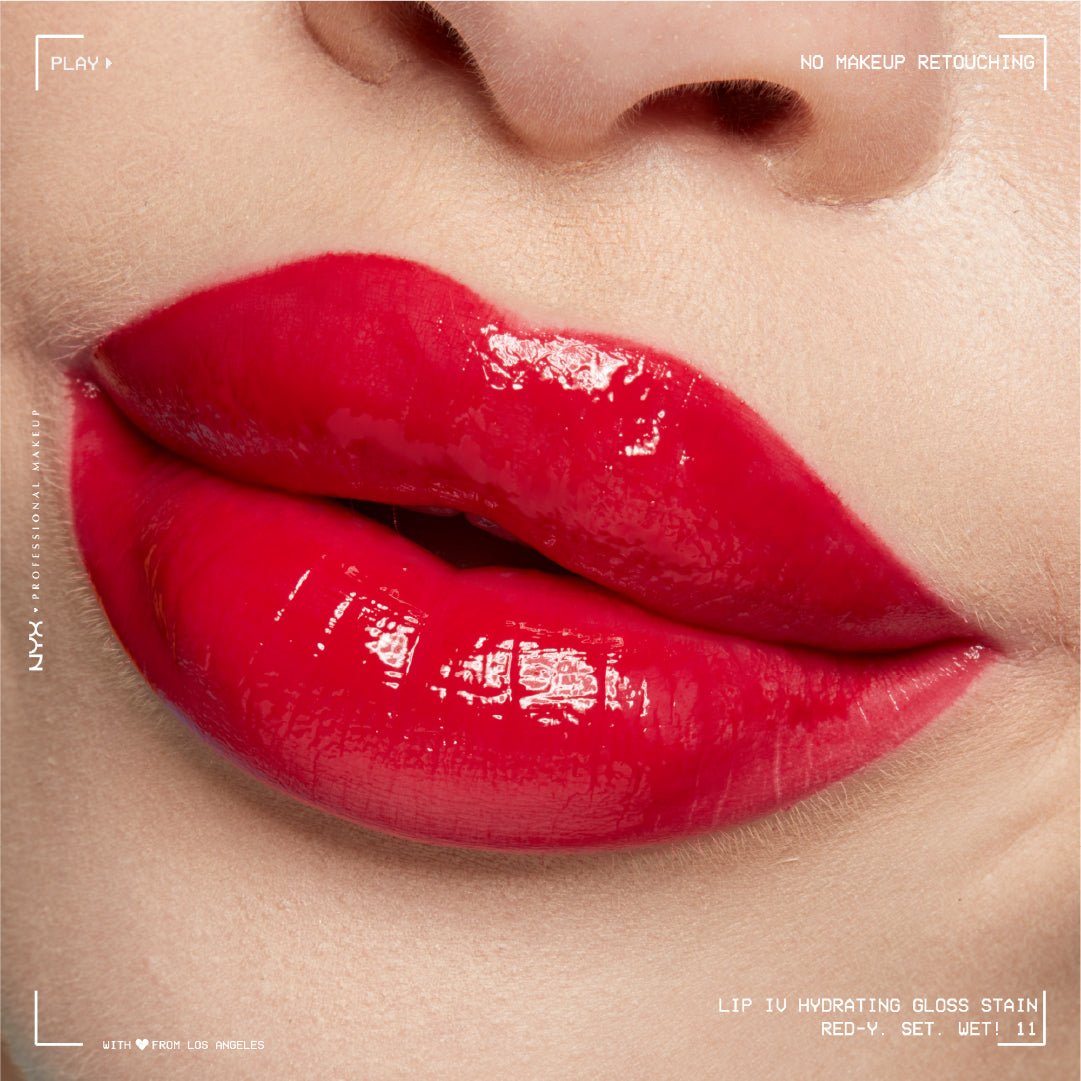 Lip IV Hydrating Gloss Stain, Lip Gloss, Up to 12HR Hydration, High Pigment, Wet Shine Finish