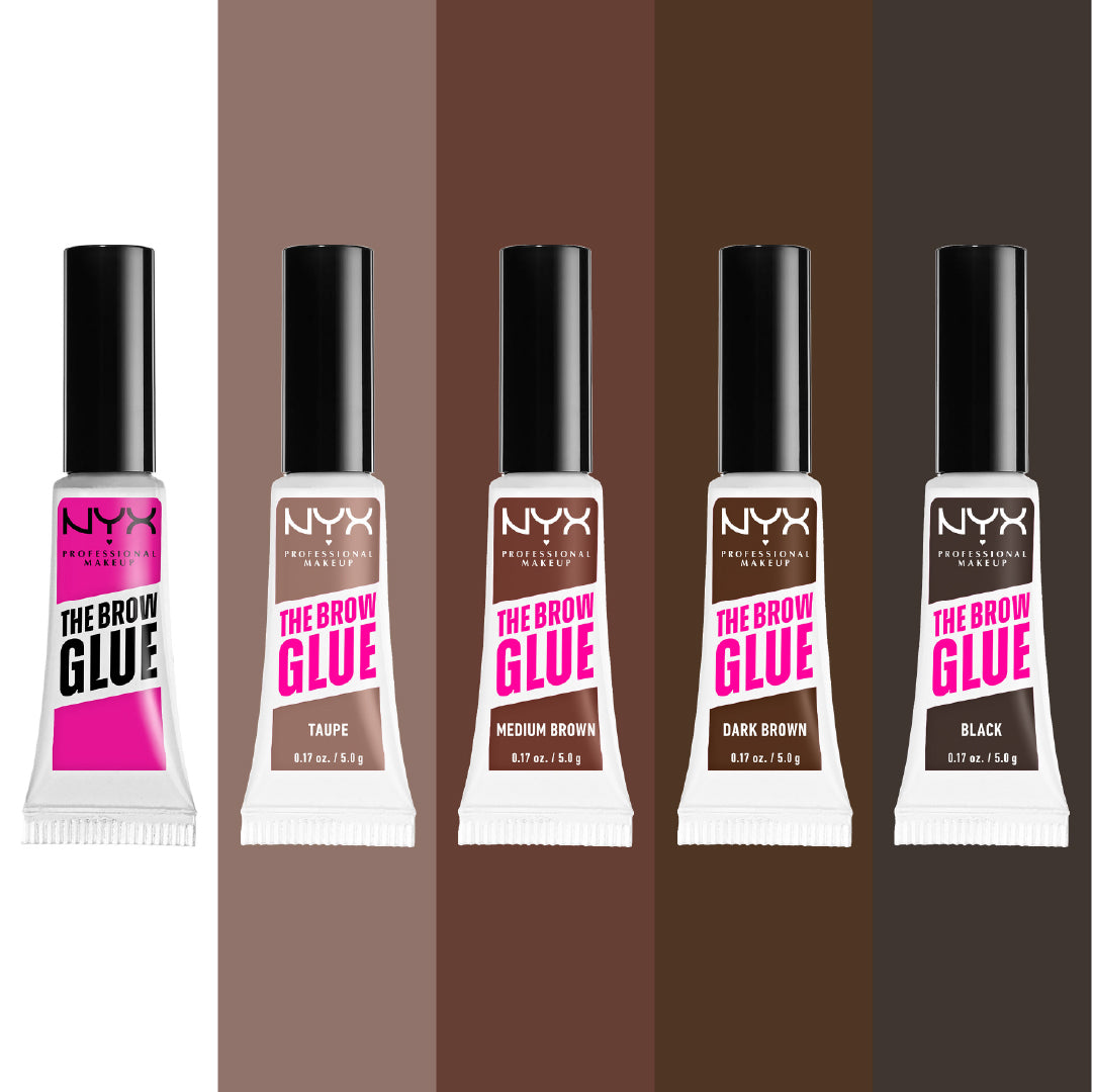 The Brow Glue Extreme Hold Eyebrow Setting Gel, 16 Hour Hold, Vegan Formula, Natural Finish, Brush Applicator