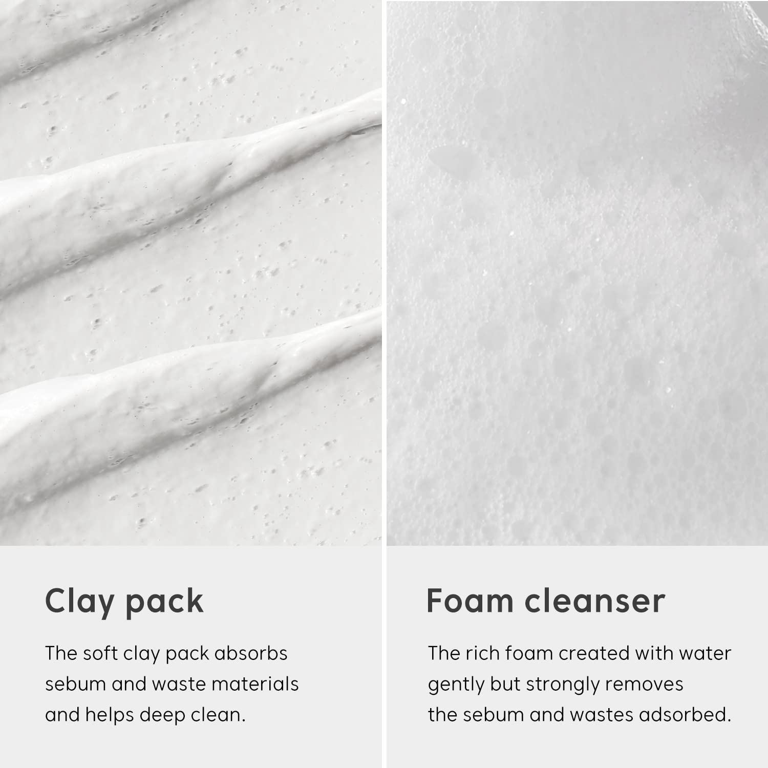 Rice Pure Clay Mask to Foam Cleanser