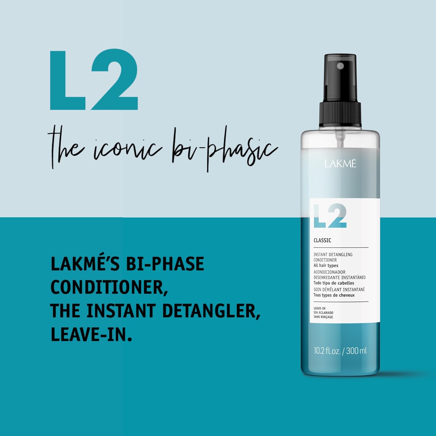 L2 Classic Bi Phase Conditioner, Detangling Spray for Hair, Leave In Conditioner Spray For All Hair Types