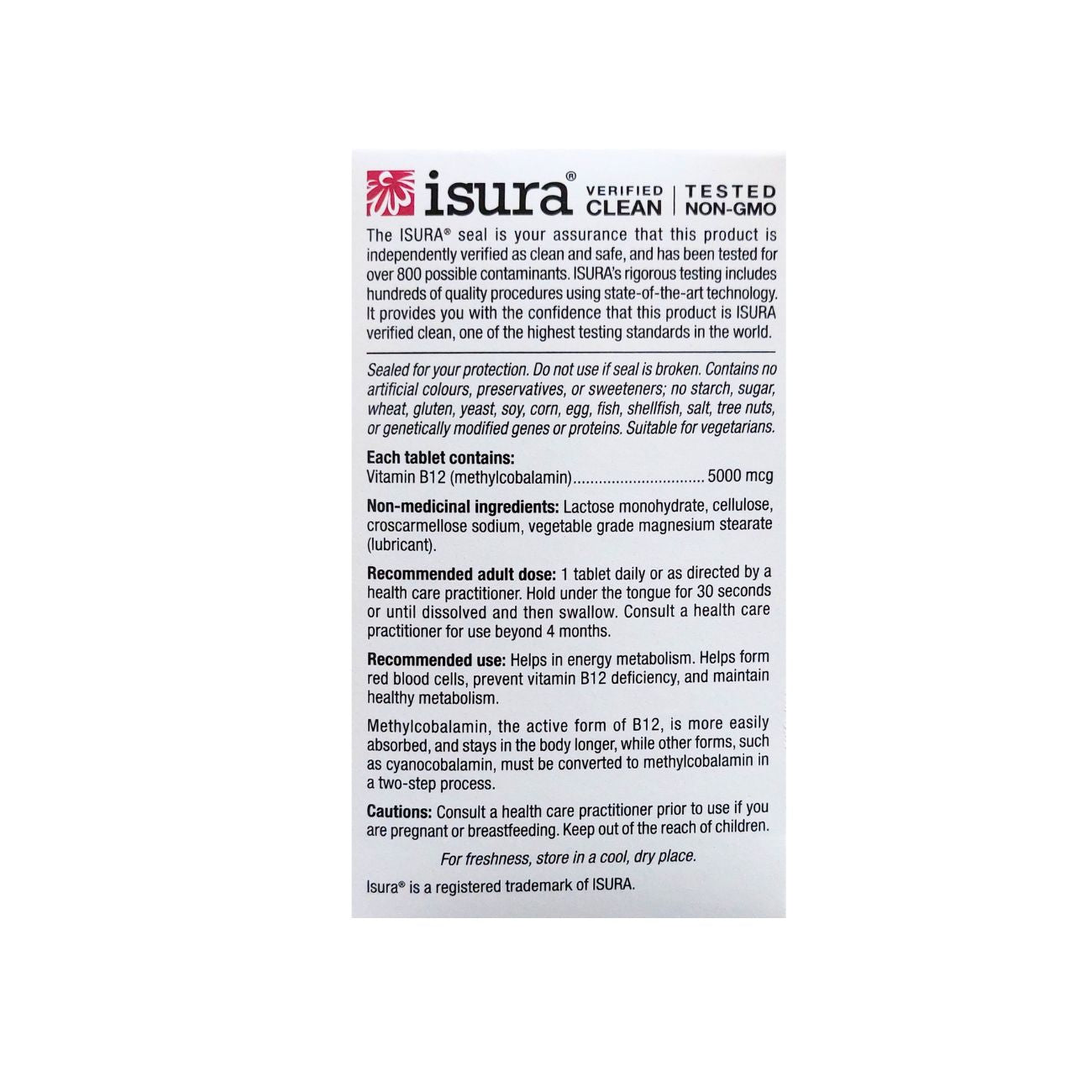 Natural Factors Vitamin B12 5000Mcg