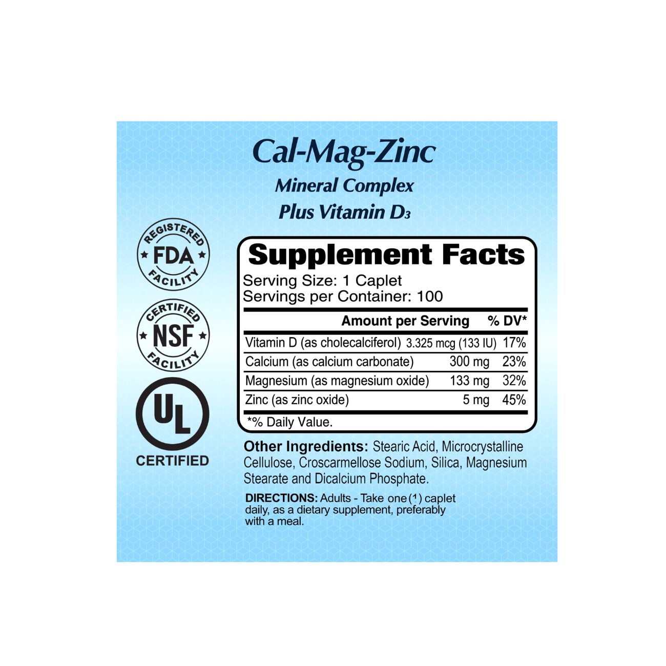 Calcium Magnesium Zinc Plus Vitamin D
