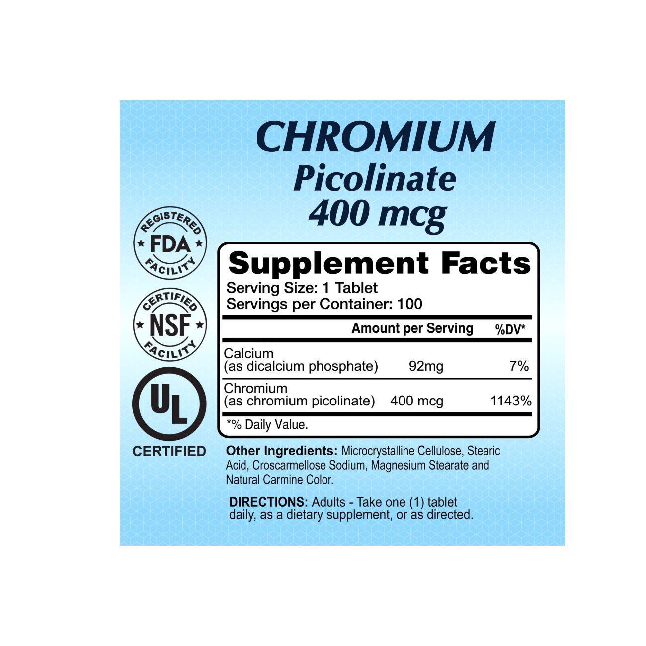 Chromium Picolinate 400mcg