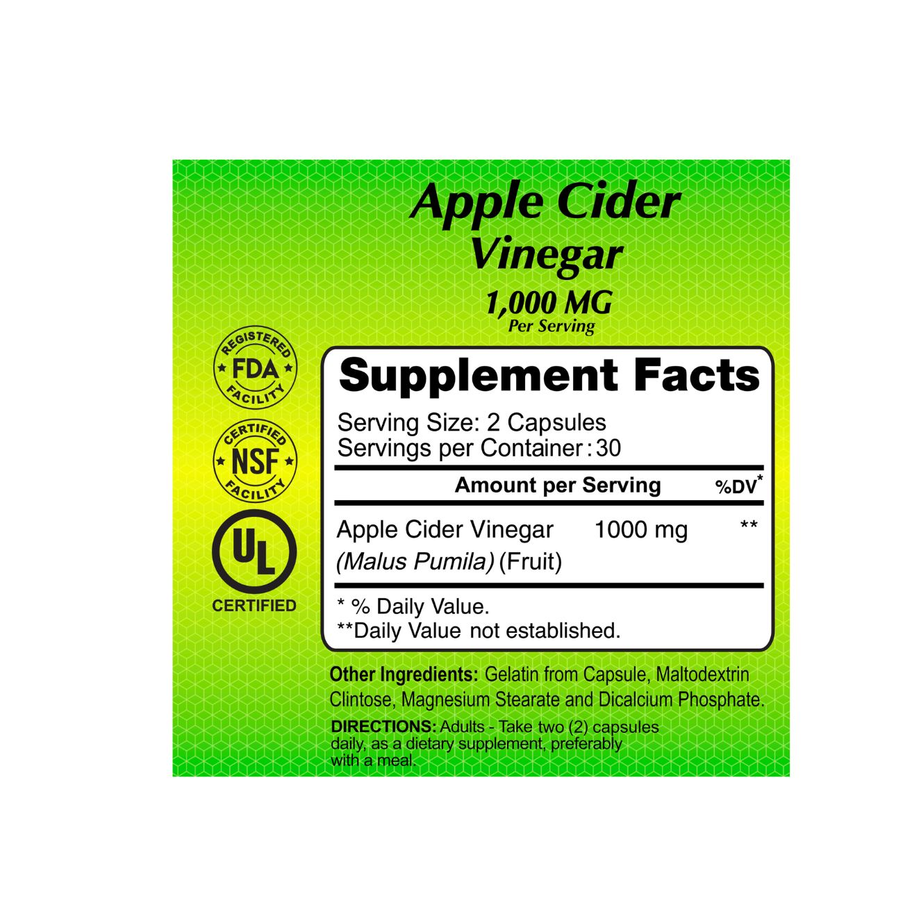 Apple Cider Vinegar 1000mg