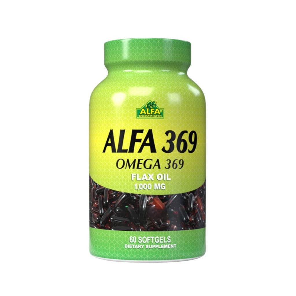 Alfa 369-Omega 369-Organic Flax Oil 1000 mg