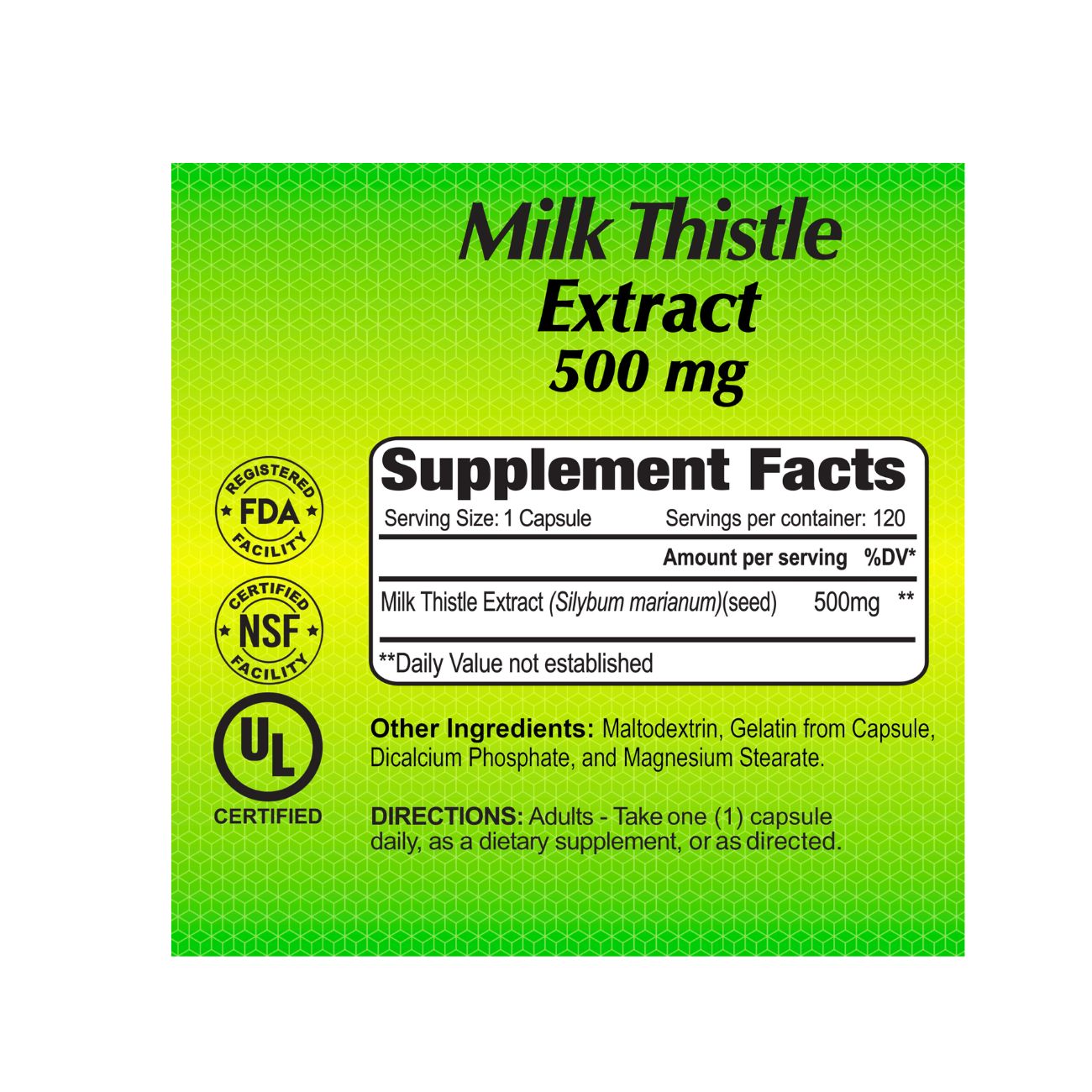 Alfa Milk Thistle 500 Mg