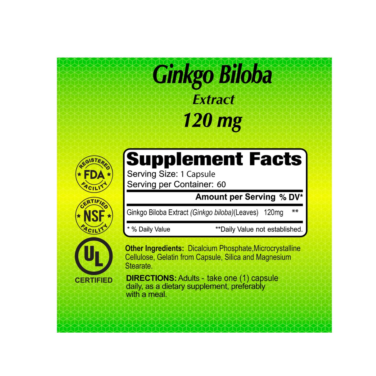 Alfa Ginkgo Biloba 120Mg