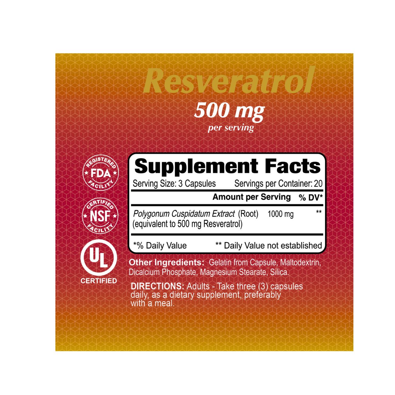 Resveratrol 500mg