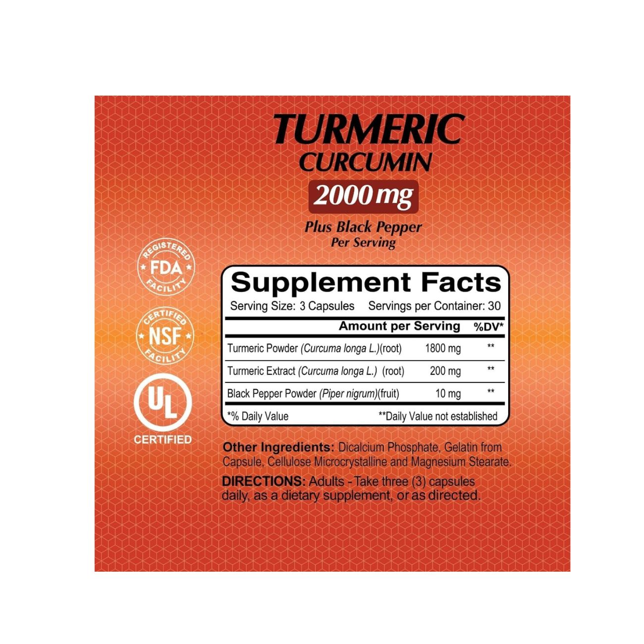 Folic Turmeric Curcumin 2000 Mg
