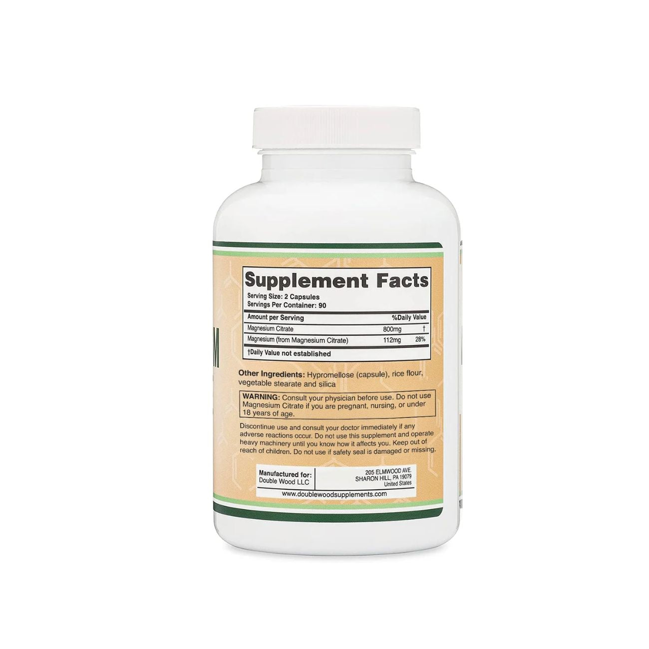 Double Wood Magnesium Citrate 800Mg