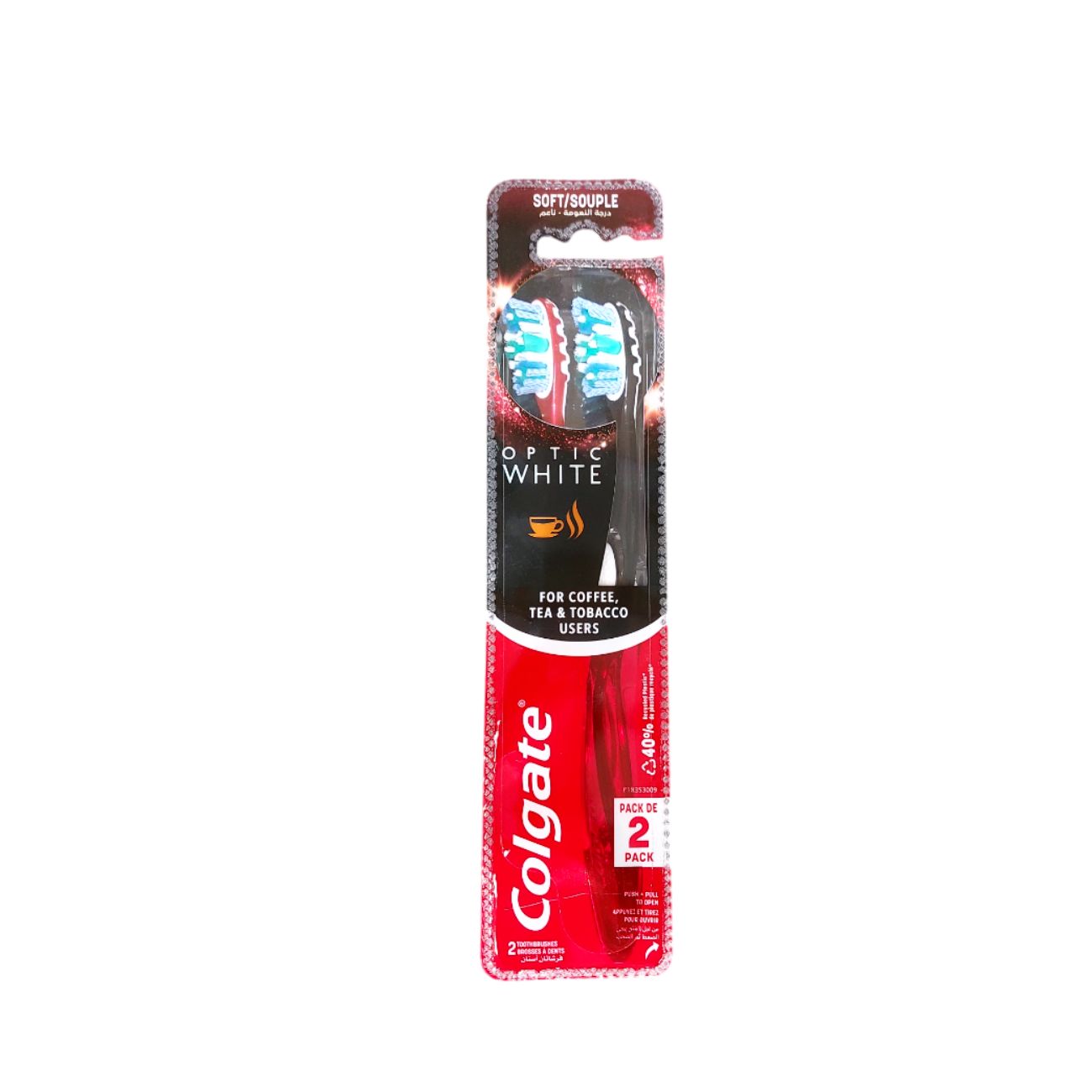 Toothbrush 360 Optic White Advanced Coffee Users Soft Duopack