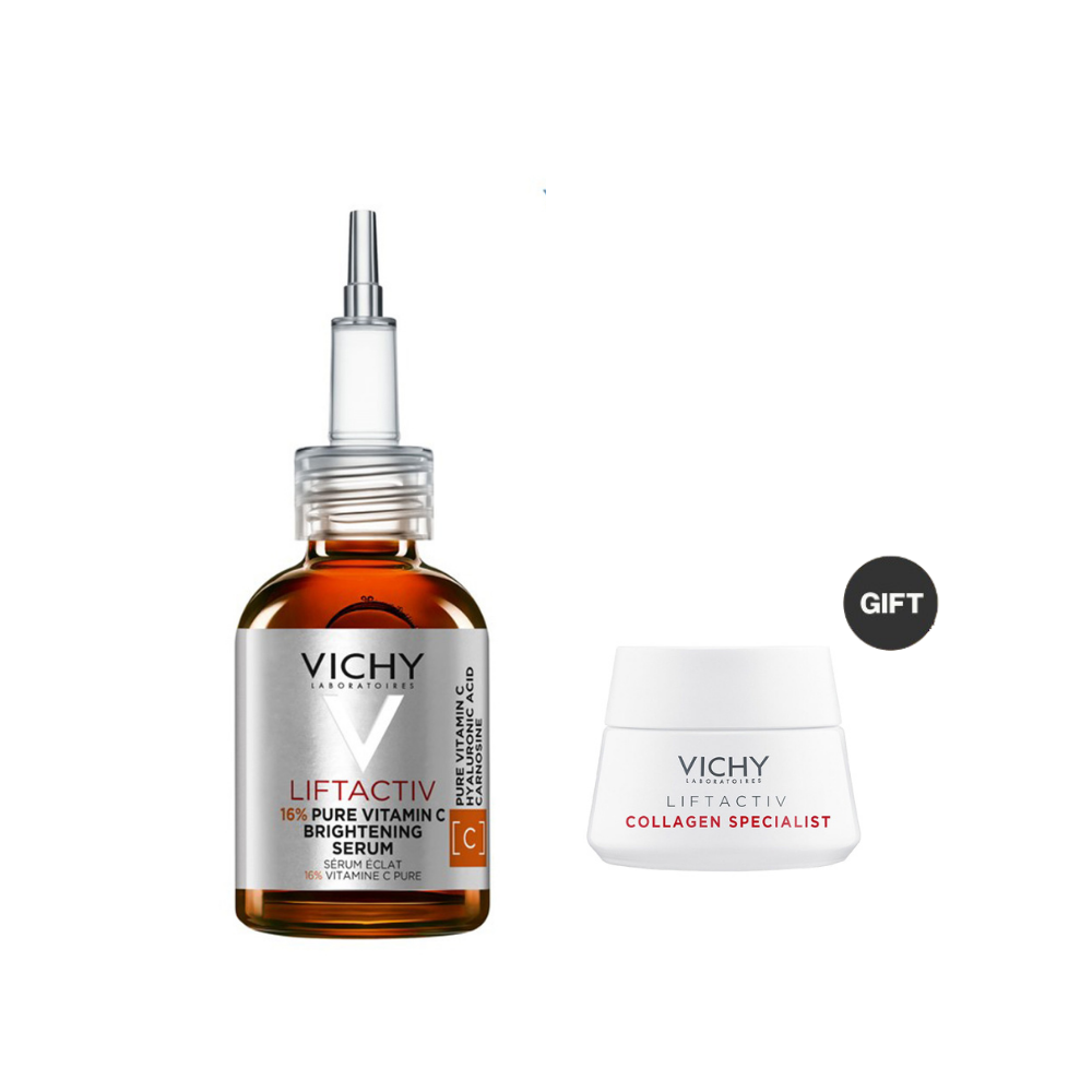 Liftactiv Vitamin C 16% Serum for Anti Aging & Brightening & Liftactiv Collagen Specialist day cream Offer