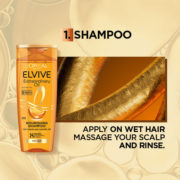 L’Oreal Paris Elvive Extraordinary Oil Nourishing Shampoo - For Normal Hair With Tendency To Dry