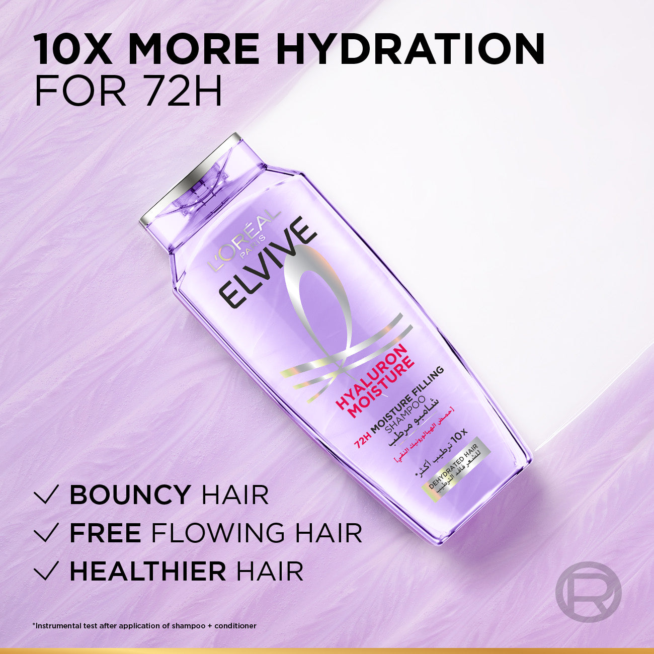 L'Oréal Paris - Elvive 72 hours Hyaluron Moisture Filling Shampoo for Reviving Dehydrated Hair