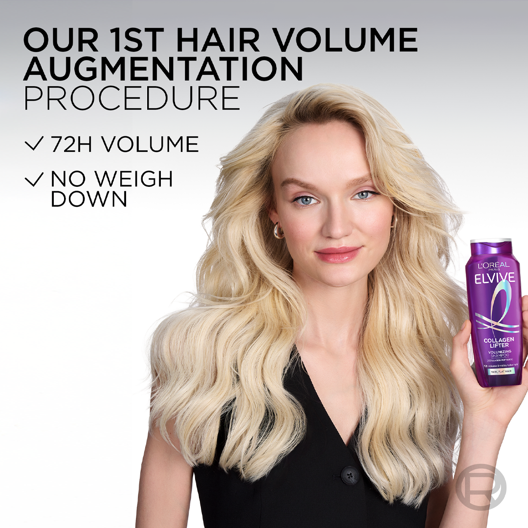 L'Oreal Paris Elvive Collagen Peptide + Lifter 72h volume* Clear formula