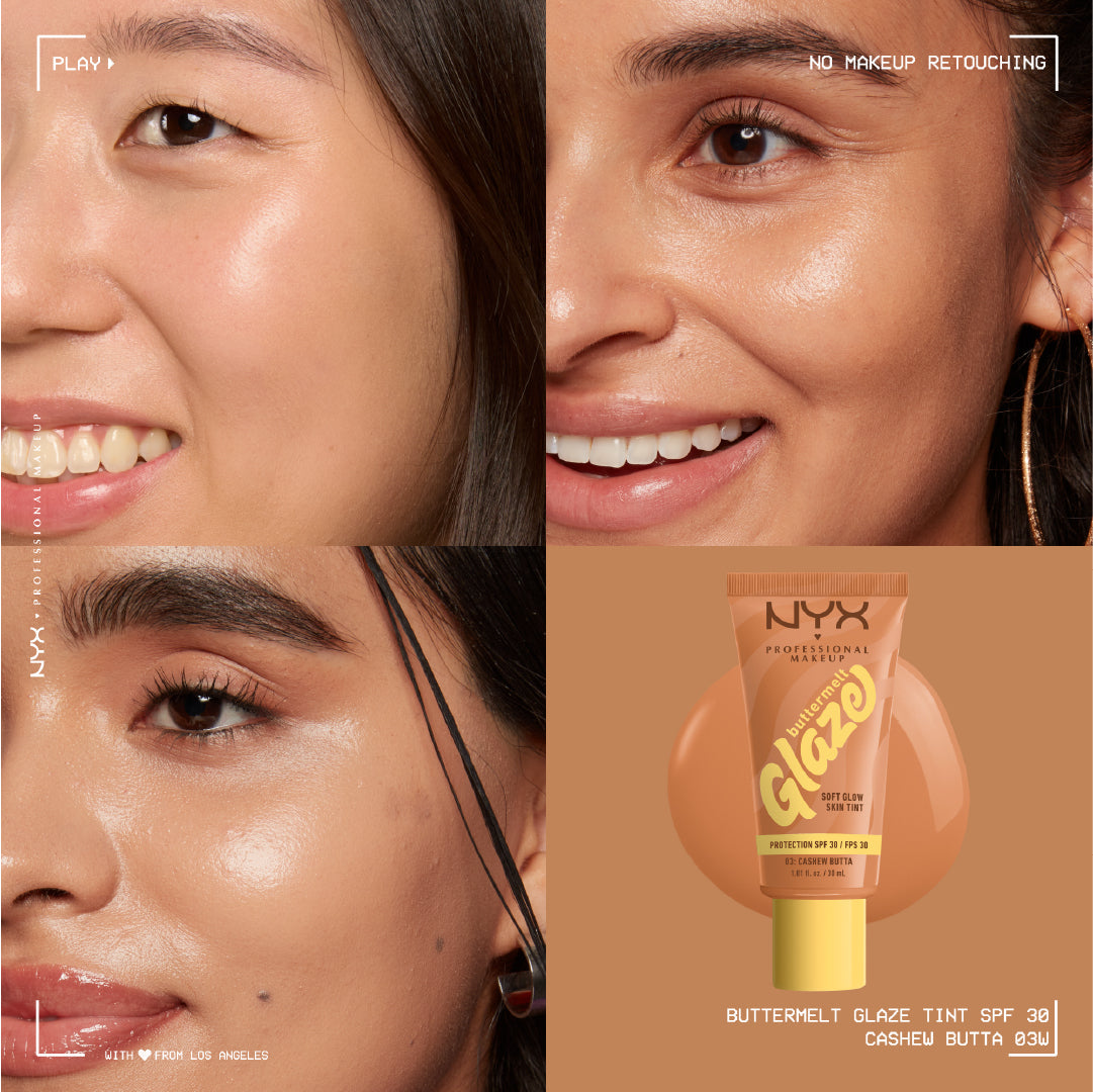 Buttermelt Glaze Soft Glow Skin Tint + SPF/FPS 30, Foundation, 12h Wear