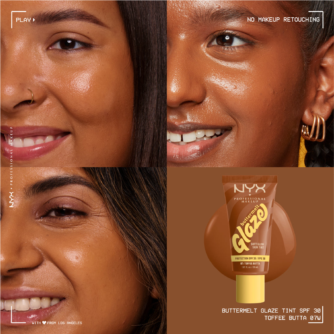 Buttermelt Glaze Soft Glow Skin Tint + SPF/FPS 30, Foundation, 12h Wear