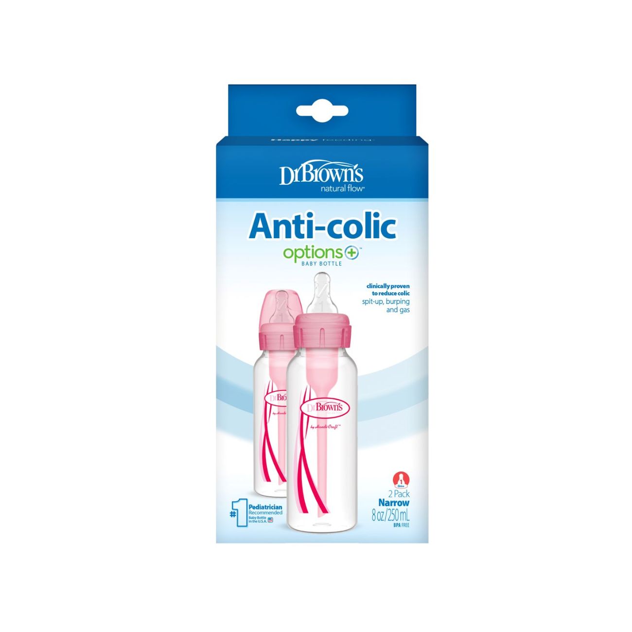 Anti-Colic Bottle Narrow Neck X2