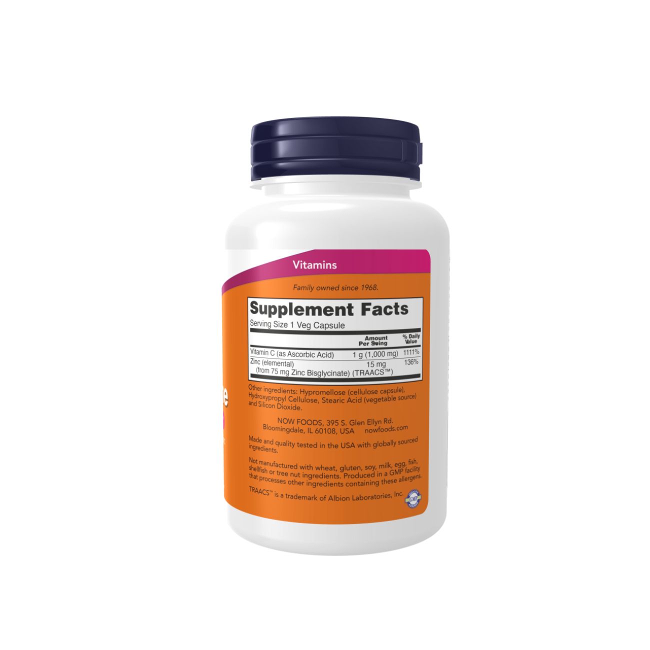 NOW Vitamin C 1000Mg Zinc Immune