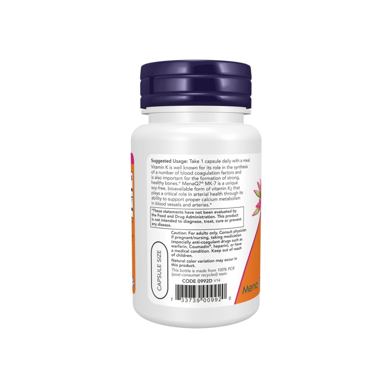 MK-7 Vitamin K2 100Mcg