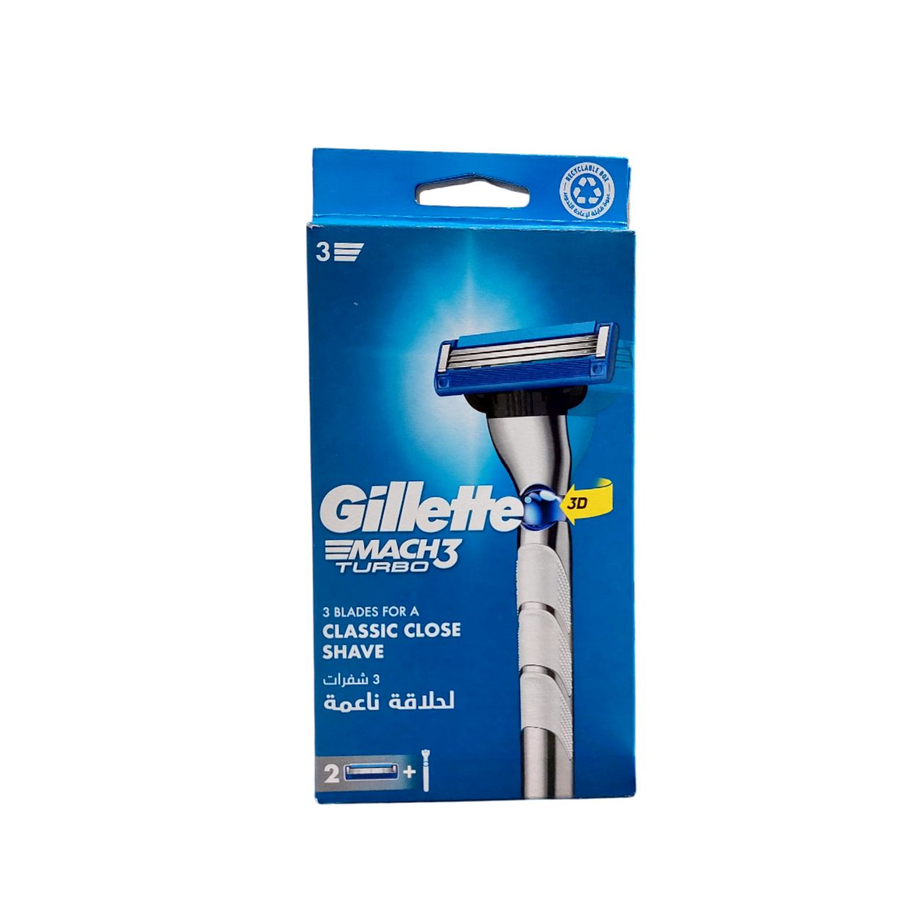Mach 3 Turbo 3D Ball Razor + 2 Blades