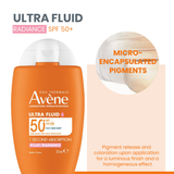 Ultra fluid Eclat Radiance SPF50+ Sunscreen 50ml | Ultra Light Hydrating Micropigments Tinted Sunscreen