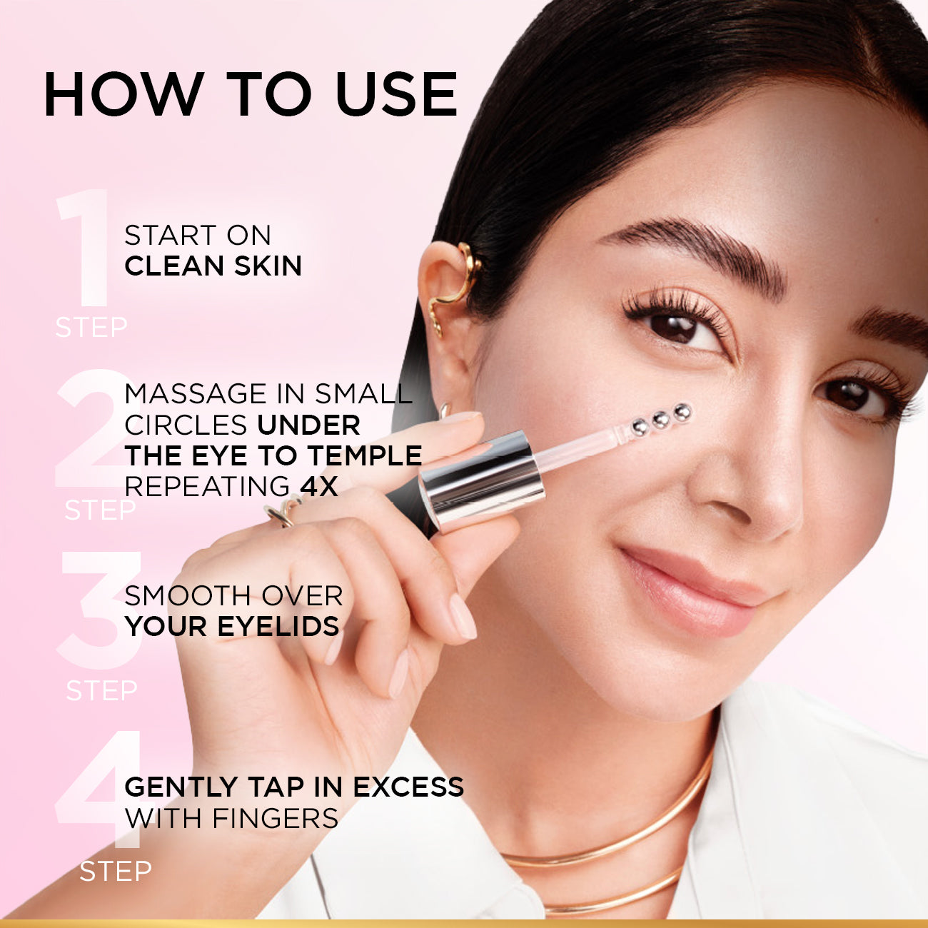 L'Oréal Paris Glycolic [3% Glycolic Acid  + Vitamin CG + Niacinamide] Eye Serum For Dark cirles, Brighten Eyes