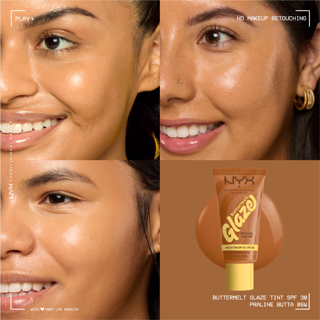 Buttermelt Glaze Soft Glow Skin Tint + SPF/FPS 30, Foundation, 12h Wear