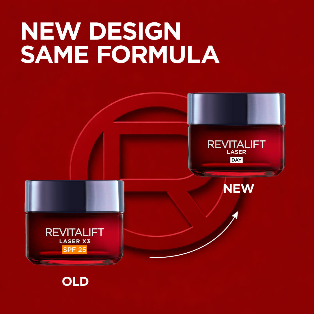 L’Oréal Paris, Revitalift Laser X3 Triple Action Anti-Aging Day Cream, to smooth Wrinkles, firm skin, and Brighten Complexion, SPF 25, 50ml