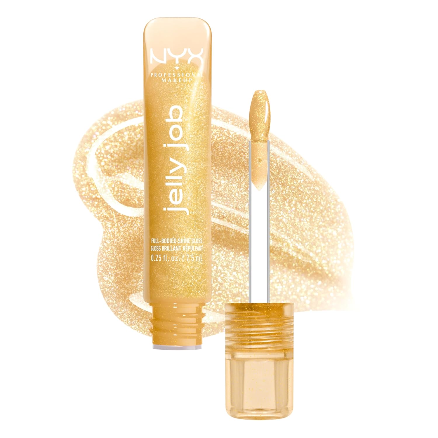 Jelly Job Lip Gloss, Lip Tint Gloss with Full-Bodied, Smoothing, and Hyper-Glossy Shine