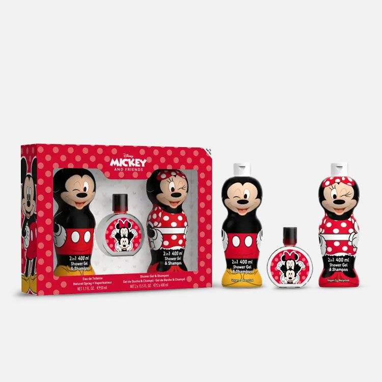 Mickey and Minnie Gift Set 2 1D Shower Gel & Shampoo 400ml & Eau de Toilette 50ml