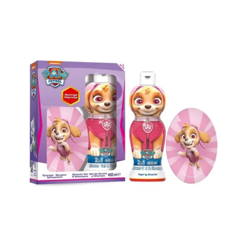 Paw Patrol Skye Gift Set 1D Shower Gel/Shampoo 2in1 400ml & Sponge