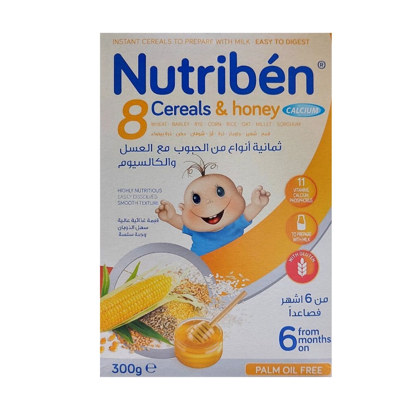 8 Cereals & Honey + Calcium 6M+