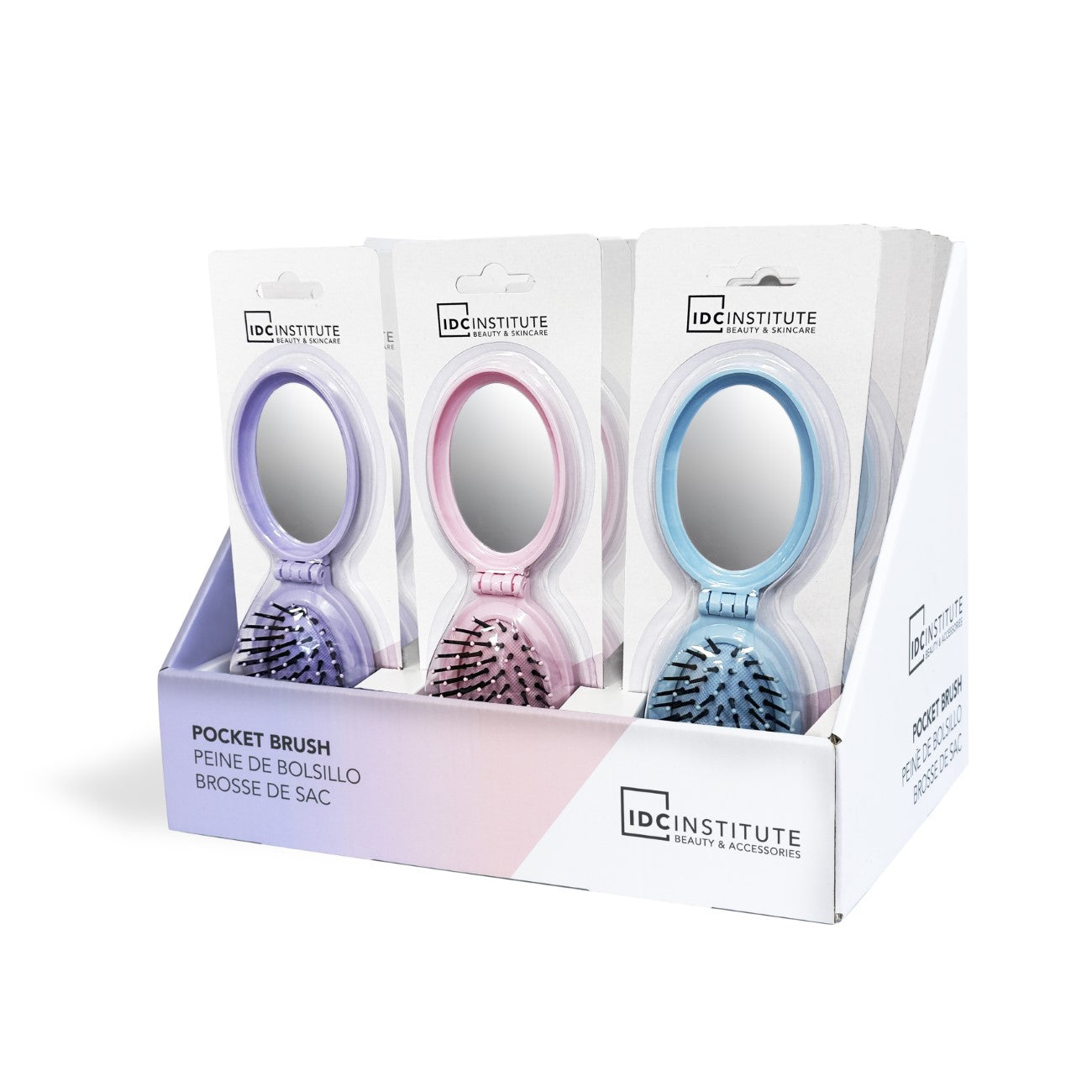 Pocket Pop Out Brush With Mirror