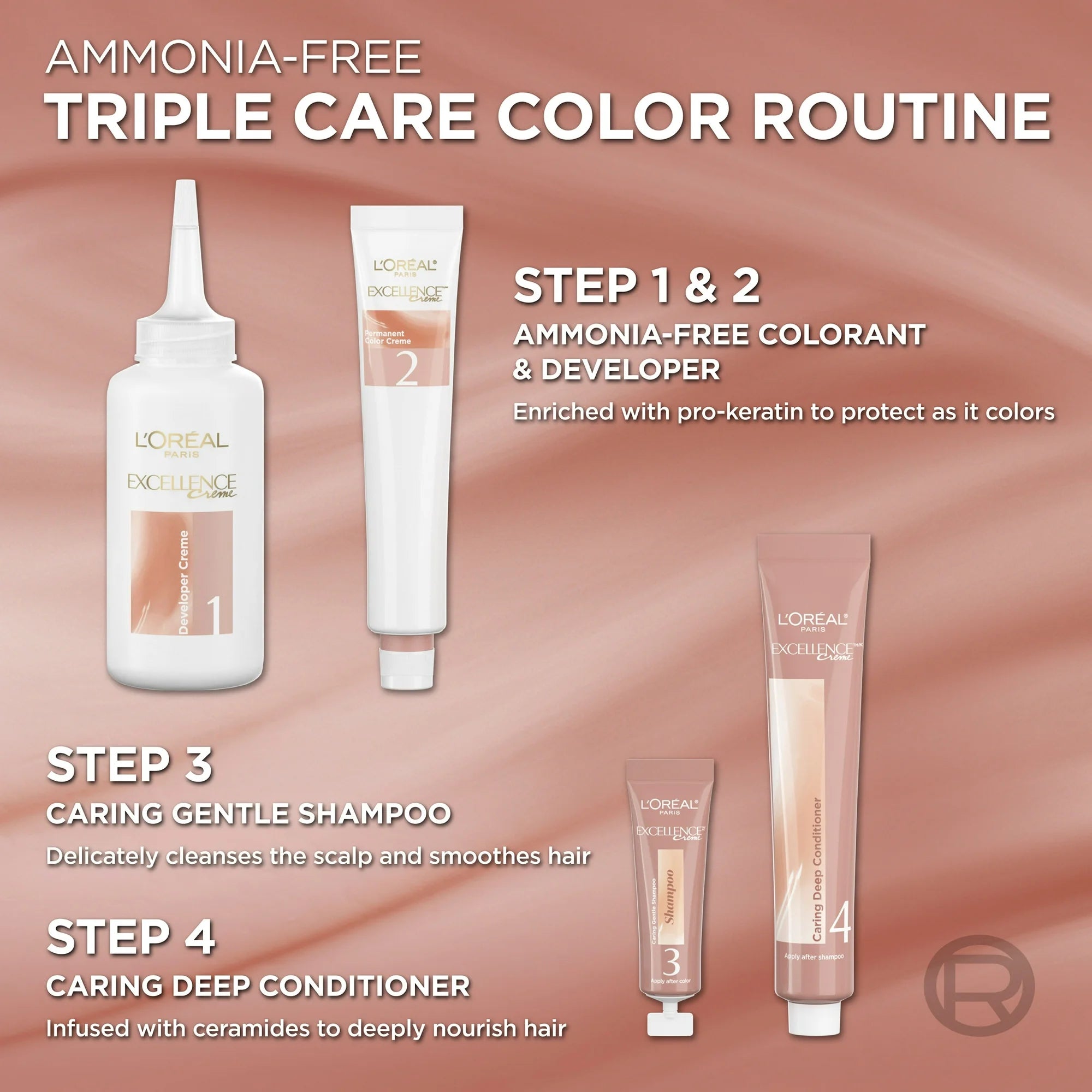 L’Oréal Paris Excellence Crème Universal Nudes Hair Coloration, Ammonia-free Conditioning Coloration with Micro Keratin for Long-lasting 100% Grey Coverage Natural Coloration