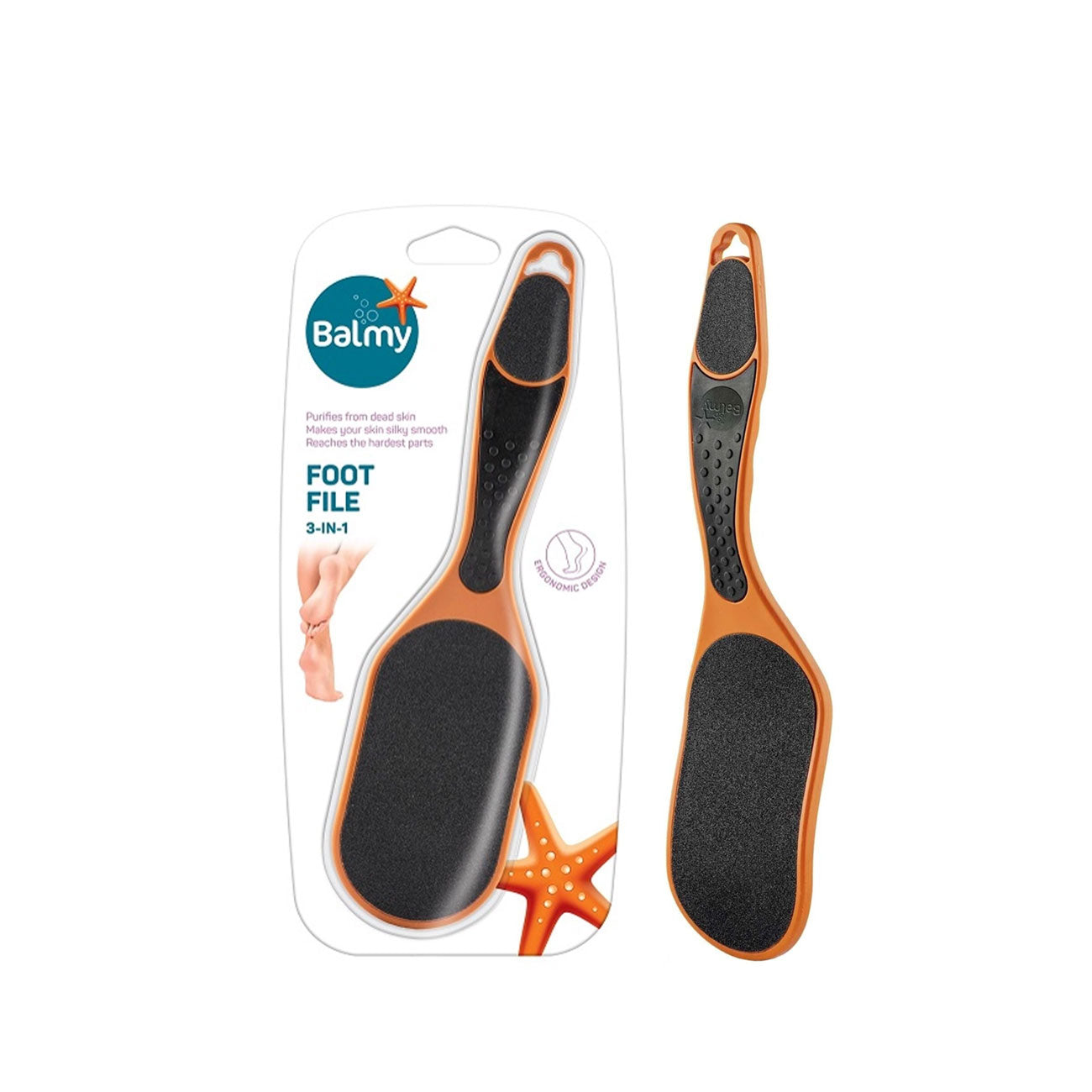 Ergonomic Foot File 3 Actions