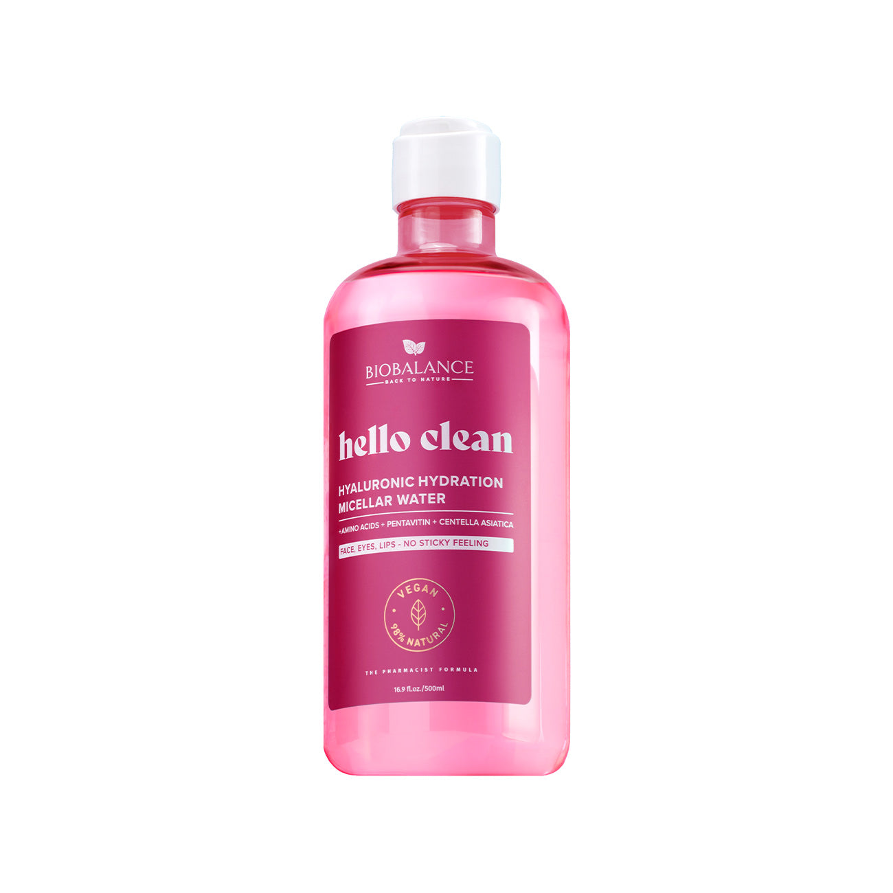Hello Clean Hyaluronic Acid Hydrating Micellar Water, Makeup Remover