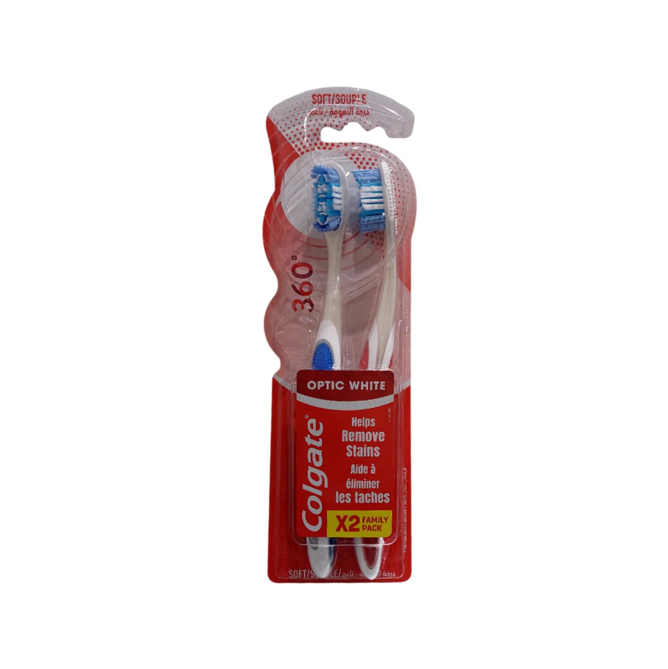 Toothbrush 360 Optic White Soft Duopack