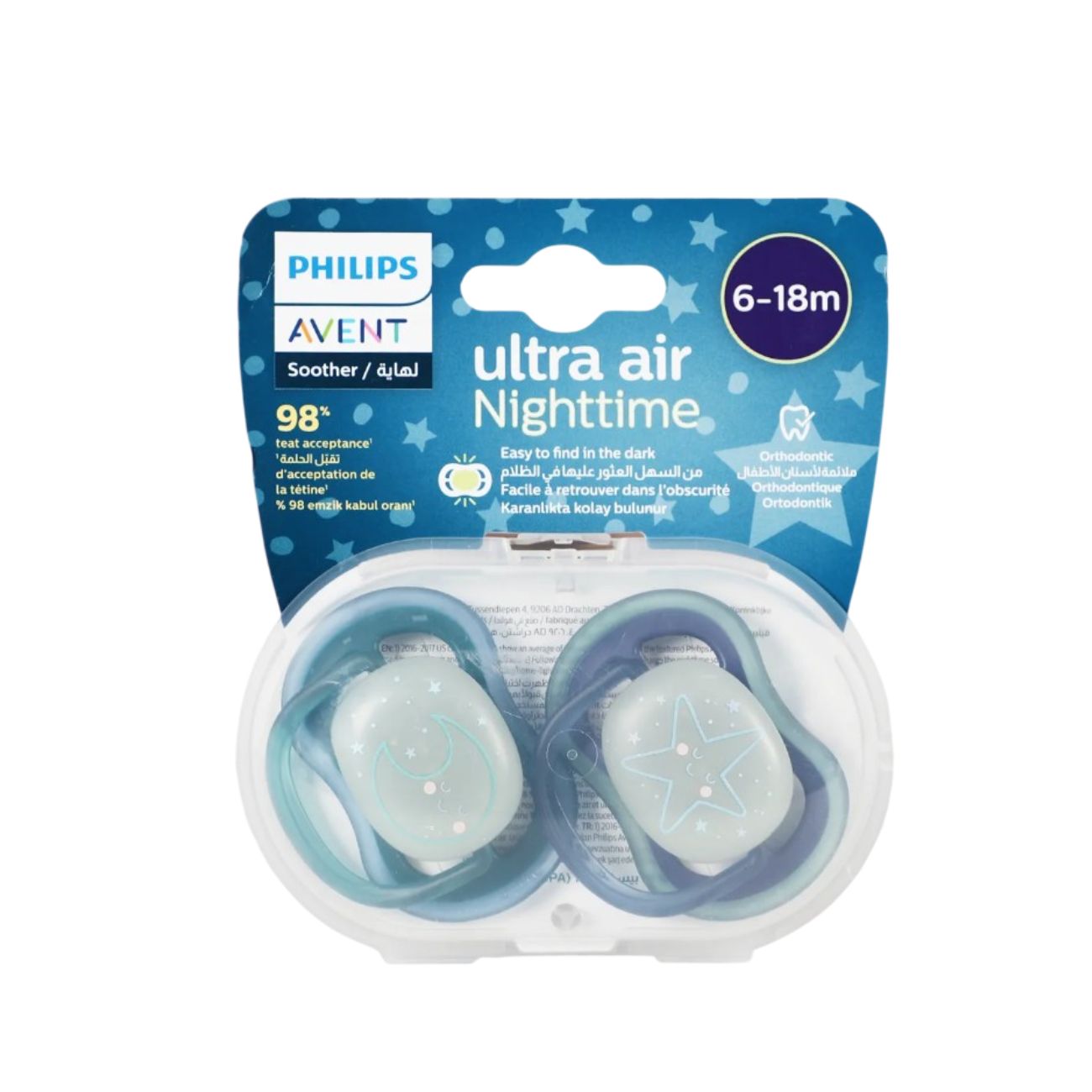 Ultra-Air Night Time Soother 6-18M For Boys