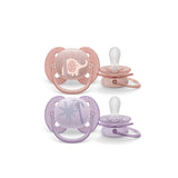 Ultra Soft Deco Soother For Girls 0-6M