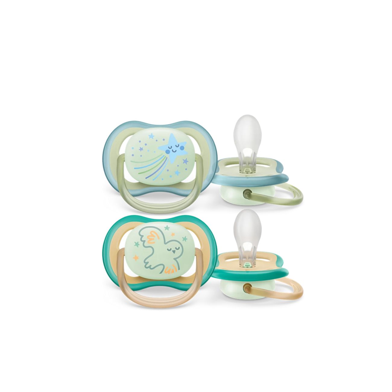 Ultra-Air Night Time Soother 0-6M For Boys